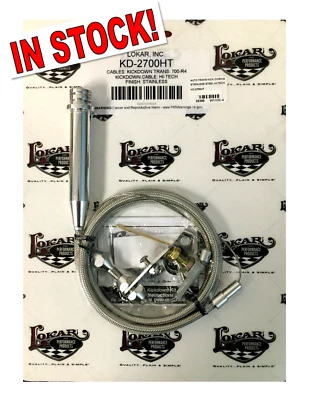 Lokar Auto Trans Stainless Housing Kick Down Cable KD-2700HT for GM 700-R4 - Image 1 of 4