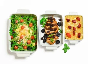 Juego de 3 moldes para guiso 2,2L 1,4L 0,8L molde para horno molde para freír molde para guiso molde de cerámica - Imagen 1 de 4