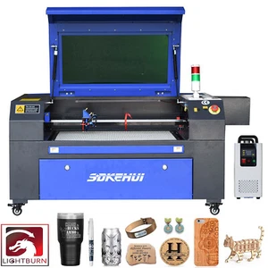 Macchina per incisione laser CO2 80W Coltello per incisione 70x50cm con KH-6000 - Foto 1 di 15