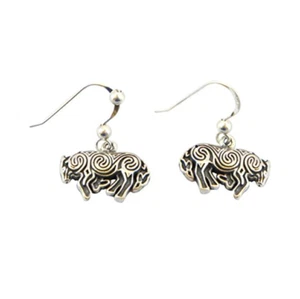 Peter Stone Celtic Running Wolf Earrings Sterling Silver 925 Spirit Animal NEW - Picture 1 of 2