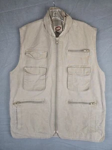 Gilet vintage Banana Republic pesca caccia utilità safari uomo grande beige - Foto 1 di 14