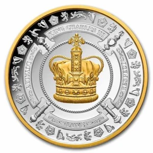 2023 Niue King Charles Coronation Crown 1oz 999 Silver Coin Sold Out at Mint - Picture 1 of 1