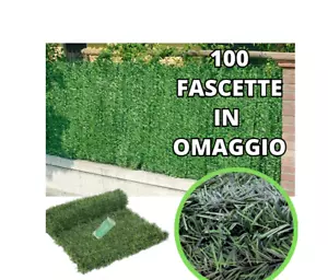 SIEPE ARTIFICIALE FINTA SINTETICA 1X3 1.5X3 per BALCONE RECINZIONE EDERA PRATO - Foto 1 di 1