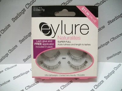 2 Pack Eylure Naturalites Super Full Lashes #080 Black - Image 1 of 3