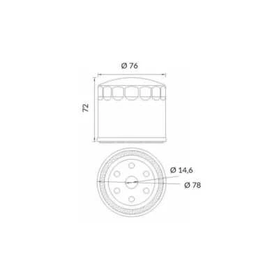 Filtro De Aceite Bimota Db4 900 1998-2002 6664089 Foto 1 de 2