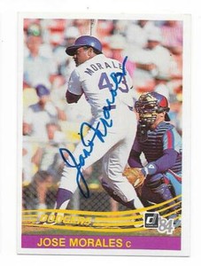JOSE MORALES 1984 DONRUSS AUTOGRAPHED SIGNED # 275 LOS ANGELES DODGERS