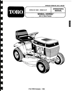 Wheel Horse 244-5 Yard Tractor Operators Manual - Picture 1 of 1