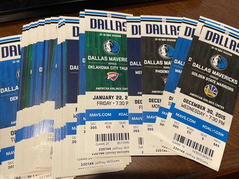 Dallas Mavericks 2015-2016 Unused Season Ticket - Dirk Nowitzki Cover