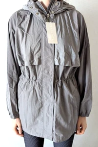Athleta Rainfall Swing Parka, Women's Size Small/Medium, Silver Gray, Rare NWT - Picture 1 of 15