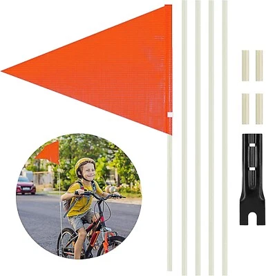 Nother 6ft Bike Safety Flag with Pole Reflective Bike Trailer Safety Flag wit - Image 1 of 4