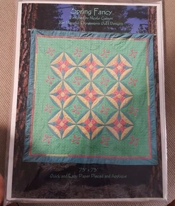 Spring Fancy Nicole Gunson Paper Pieced and Applique Quilt Peaceful Expressions - Picture 1 of 2