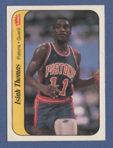 1986-87 Fleer Basketball Set Rookie Sticker #10 Isiah Thomas (R) Pistons NM-NMMT
