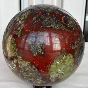 Natürlicher Drachenblut Stein Quarz Kugel Kristallkugel Reiki Heilung 3560G - Bild 1 von 12