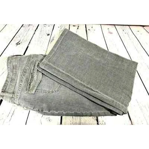 Jeans Chicos Gris Platino Lavado Talla 1.5/10 Lentejuelas Bolsillos Tachonados Corte Bota - Imagen 1 de 10