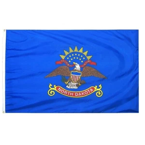 NUOVA BANDIERA NORTH DAKOTA 2x3ft nuova qualità superiore fade resist bandiera venditore USA - Foto 1 di 3