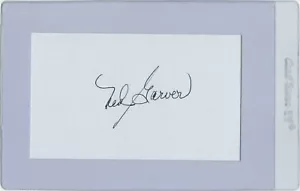 Ned Garver Signed Auto Baseball 3x5 Index Card Autograph - Picture 1 of 1