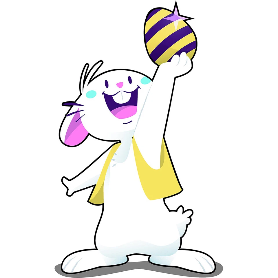 SP12047 Easter Bunny with Egg Cardboard Cutout Standup - Image 1 of 1