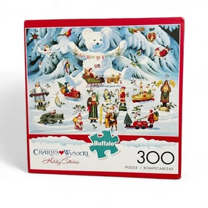 Holiday Santa 300 Piece Jigsaw Puzzle Jingle Bell Teddy & Friends 21” x 15" - Picture 1 of 4