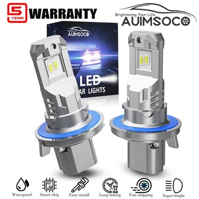 For Dodge Ram 1500 2006-2008 9008/H13 LED Headlight Bulbs Hi-Lo White Lights 2x - Image 1 of 4