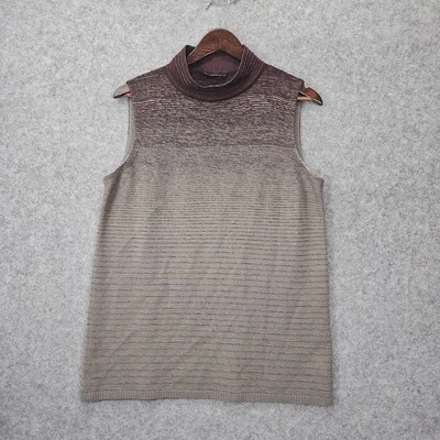 Suéter Top Lafayette 148 Mujer Grande Taupe Ombre Cuello Simulado Lana Antiguo Dinero Preparación Foto 1 de 4