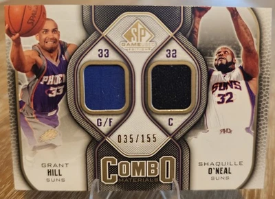 Shaquille O'Neal Grant Hill 2009-2010 Combo Materials /155 Game Used Dual Patch - Image 1 of 2