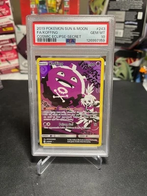 Pokémon 2019 Cosmic Eclipse Full Art Secret Rare Trainer Koffing 243/236 Psa 10 - Image 1 of 2