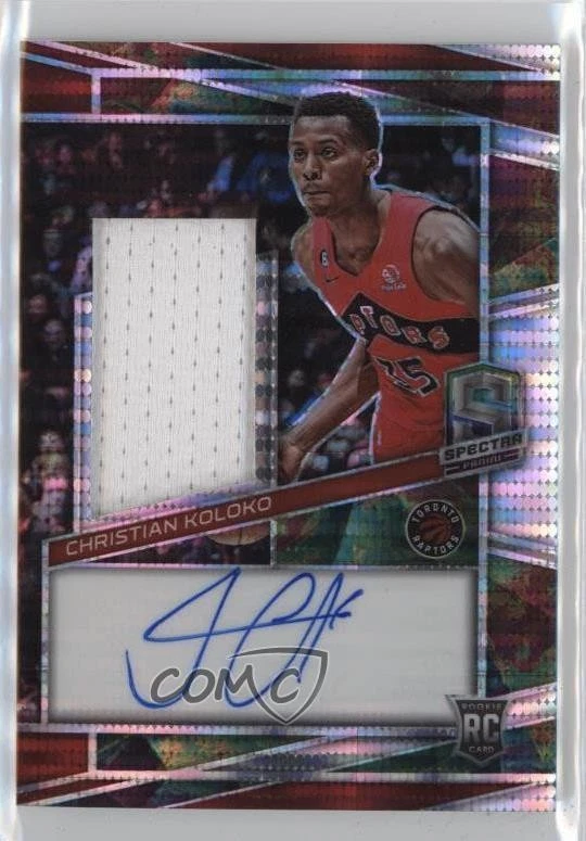 2022 Panini Spectra Jersey Celestial Prizm /99 Christian Koloko Rookie Auto RC - Image 1 of 2