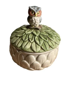 Takashi Trinket Box With Owl On Top - Picture 1 of 11