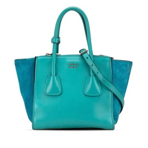 Prada Saffiano Turquoise Leather handbag - Picture 1 of 10