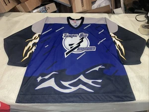 Tampa Bay Lightning Storm Ccm Alternate 3rd Trikot Clean Herren Xl Mic 90s Vintage - Bild 1 von 7