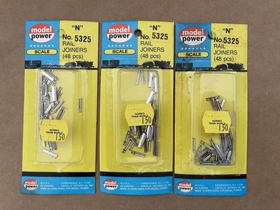 Vintage MODEL POWER N Scale Rail Joiners #5325 SEALED / UNOPENED 3pcs - Image 1 of 4