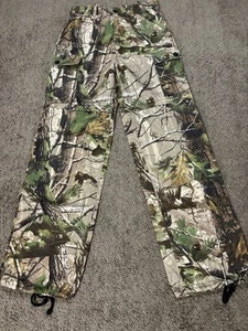 Liberty Camo Cargo Pants Mens 30 Realtree Hardwoods Hunting Adjustable Waist - Picture 1 of 4