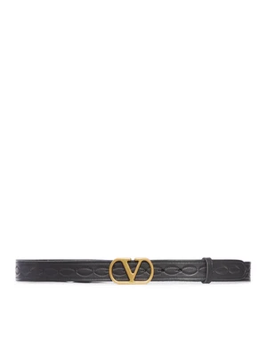 VALENTINO GARAVANI Black Leather Men's Belt New & Authentic - Image 1 of 2