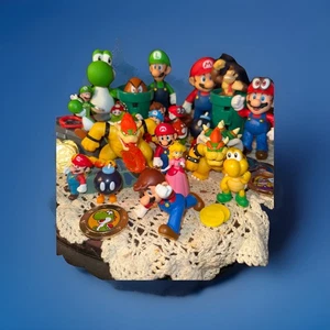 Mega Super Mario Donkey Kong Figurines,Coins, Keychain Lot! 25 Figures + EUC - Picture 1 of 14