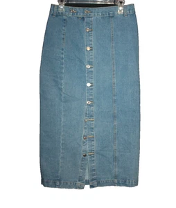 Charlie Charlie Charlotte Women's Long Denim Blue Skirt Size M 30x33 NEW - Picture 1 of 2