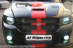 Juego de gráficos a rayas de rally de 11" Twin Center para todo el año Dodge Caliber - Imagen 1 de 4