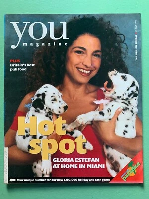 YOU mag 25-July-1993 GLORIA ESTEFAN Nick Heyward Theresa Russell Bob Monkhouse - Image 1 of 2