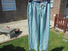 BODEN 100% linen drawstring trousers size 8 long multi-stripe colour   ..B40A,,