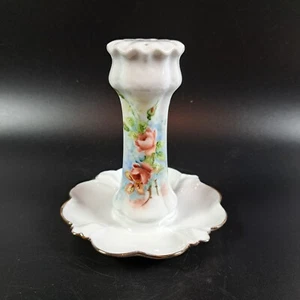 Vintage Hatpin Holder Trinket Dish Hand Painted Ceramic D. Strauser 13-Holes - Picture 1 of 7