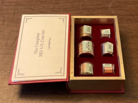The Complete 2021 U.S. Coin Set, Danbury Mint, Never Circulated, In Book Album Cover