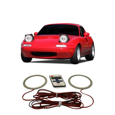 Bright White RF LED Headlight Halo Ring Kit for Mazda Miata 90-7, - Image 1 of 3