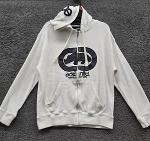 Sudadera con Capucha Ecko Unltd De Colección Para Hombre Grande Cremallera Completa Térmica Tejido Waffle Y2K - Imagen 1 de 16
