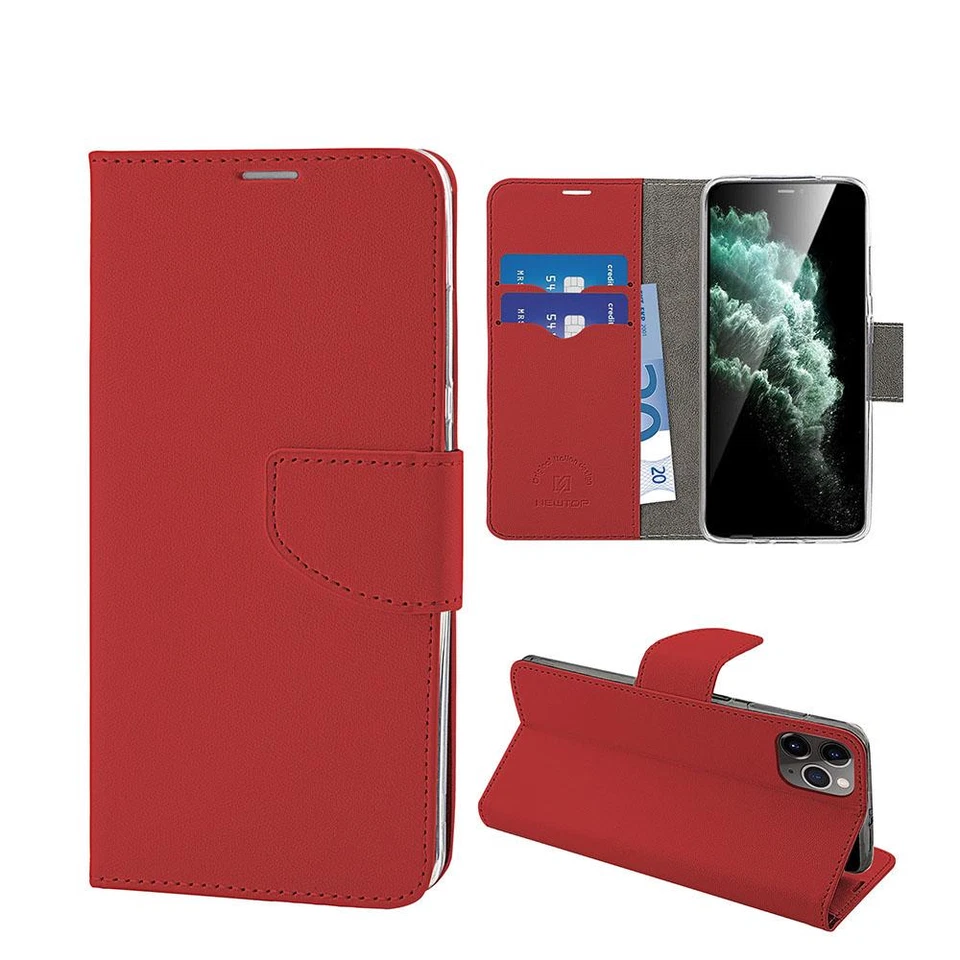 N NEWTOP Cover Compatibile per Xiaomi Redmi Note 8 HQ Lateral Custodia Rossa