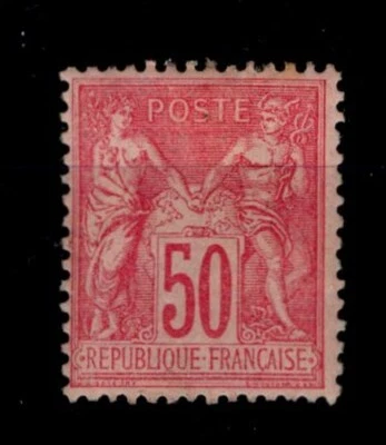 France 1890 50c Rose Type II Yvert 98 Mint Hinged  CV €285 Lot 35 - Image 1 of 2