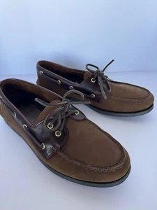SPERRY TOP~ZAPATOS DE VESTIR/CASUALES DE GAMUZA Y CUERO SIDER PARA HOMBRE, TALLA 12M, USADOS UNA VEZ++ - Imagen 1 de 17