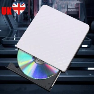 USB 3.0 CD Player High Speed Transfer DVD Recorder for Tablet (White) - Afbeelding 1 van 9
