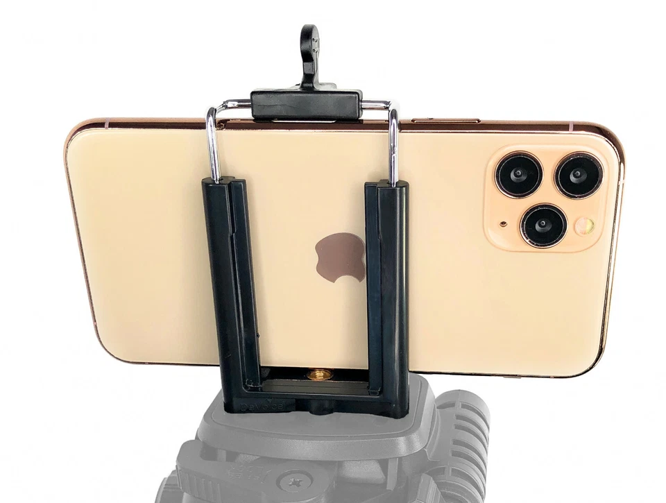 DaVoice Cell Phone Tripod Adapter Mount Holder Clamp Compatible with iPhone X XR - Image 1 of 4