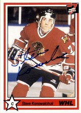 1990-91 7th Inning Sketch WHL Steve Konowalchuk Auto Portland Winterhawks #312