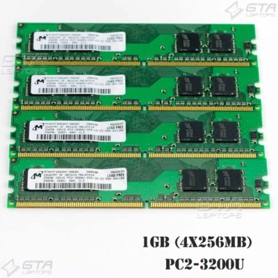 Memoria RAM de escritorio de 1 GB (4x256 MB) PC2-3200U MT4HTF3264AY-40EB2 Foto 1 de 2