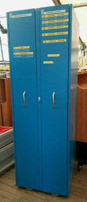 C+P Magazinschrank Datenträgerschrank, H-1870 x B-619 x T-680mm, blau - Bild 1 von 4
